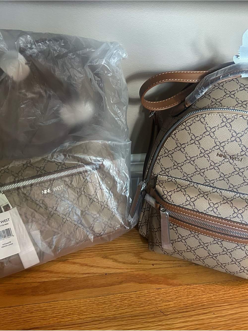 Nine West mini backpack and handbag set
